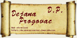 Dejana Progovac vizit kartica